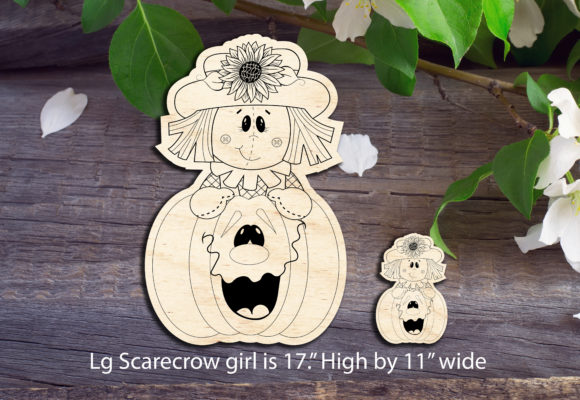 Download ScareCrow Girl with Pumpkin - Scarecrow Collection