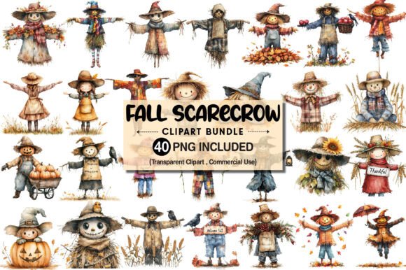 Download Autumn Scarecrow Clipart PNG - Scarecrow Collection