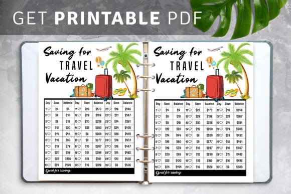 Download Saving for Travel Vacation Printable PDF - Vacation Collection