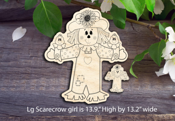 Download Scarecrow Girl with Birdies - Scarecrow Collection
