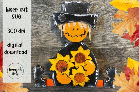 Download Halloween Cute Scarecrow Laser SVG - Scarecrow Collection