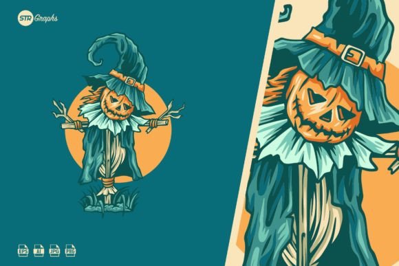 Download Halloween Scarecrow - Illustration - Scarecrow Collection