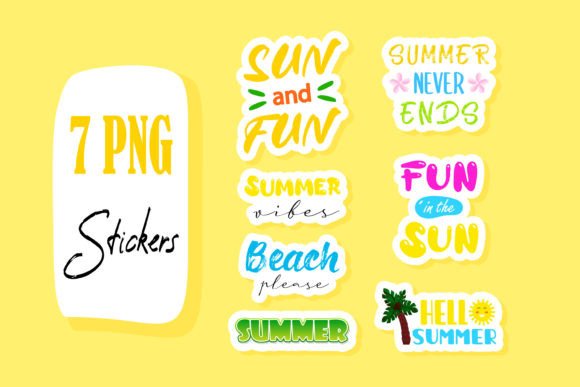 Download Summer Vacation Printable Sticker Bundle - Vacation Collection