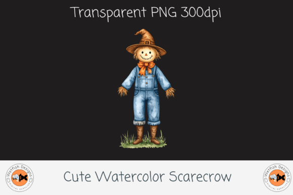 Download Cute Watercolor Scarecrow - Scarecrow Collection