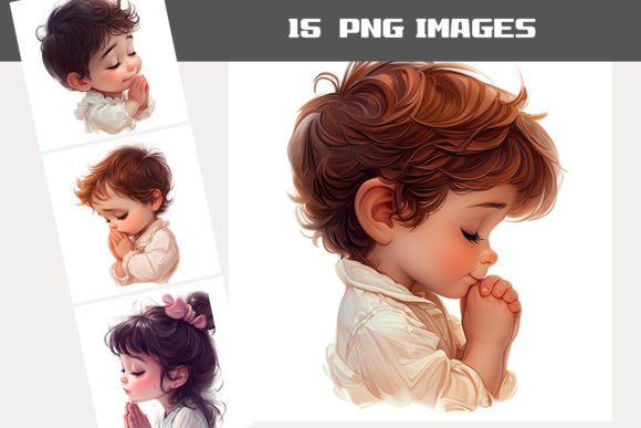 Download Praying Kids Clipart Bundlle - Kids clipart Collection