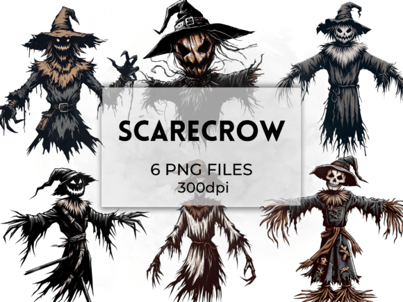 Download Scary Scarecrow, Halloween Clipart - Scarecrow Collection