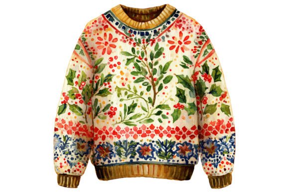 Download Ugly Botanical Holly Sweater PNG - Botanical Collection