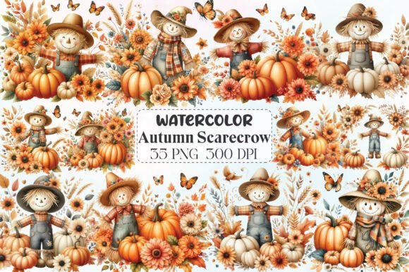Download Autumn Fall Scarecrow Clipart - Scarecrow Collection