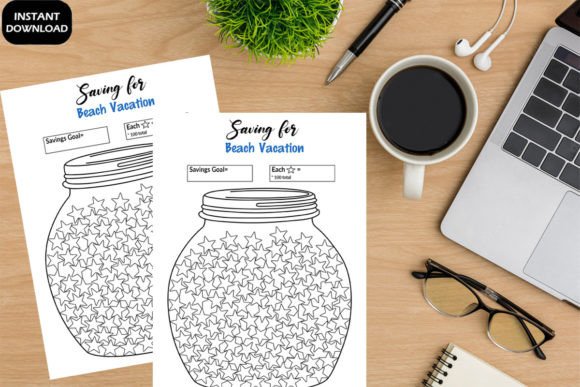Download Saving for Beach Vacation Printable PDF - Vacation Collection