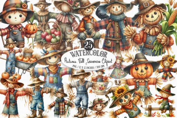 Download Autumn Fall Scarecrow Clipart - Scarecrow Collection