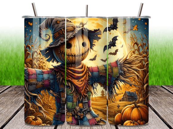 Download Scarecrow in Farm Halloween Tumbler Png - Scarecrow Collection