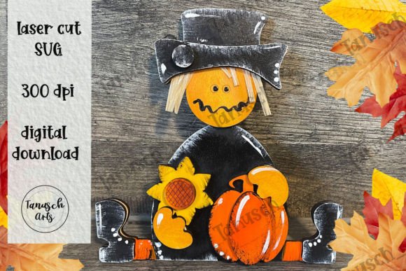 Download Halloween Cute Scarecrow Laser SVG - Scarecrow Collection